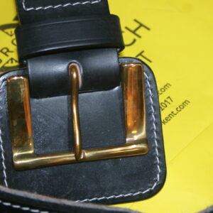 Bonnet Strap - Black Belt/Brass Buckle mmm1275