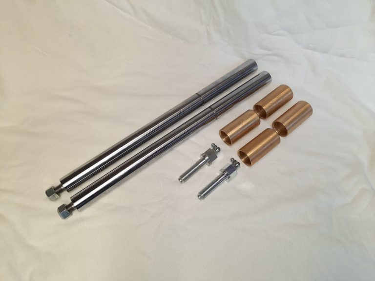 Kingpin Set Chrome Kingpins with Bushes, Lube Bolts & Nylocs