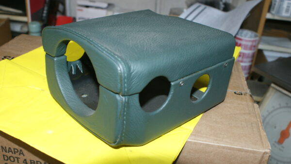 Green leather covered steering cowl cover - 1 only to clear