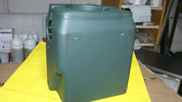 Green leather covered steering cowl cover - 1 only to clear - Image 4