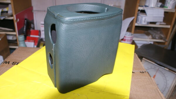 Green leather covered steering cowl cover - 1 only to clear - Image 5