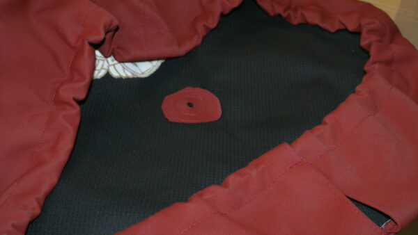 WGG0027 Mohair spare wheel cover old wings RED 165/80/15 - Image 3