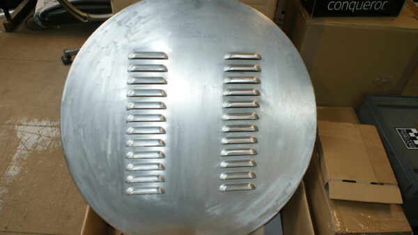 Spare wheel cover Aluminium panel 28 inch across. WGG0047