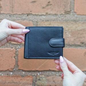 Morgan Black Leather wallet MORW85-Black