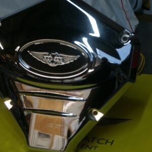 SP130050 Polished Timing chest cover Morgan 3 wheeler SnS engine - with vents