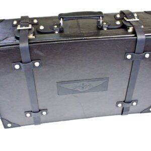 MMM10215 Genuine Morgan Black Leather travel suitcase. Brand new in box